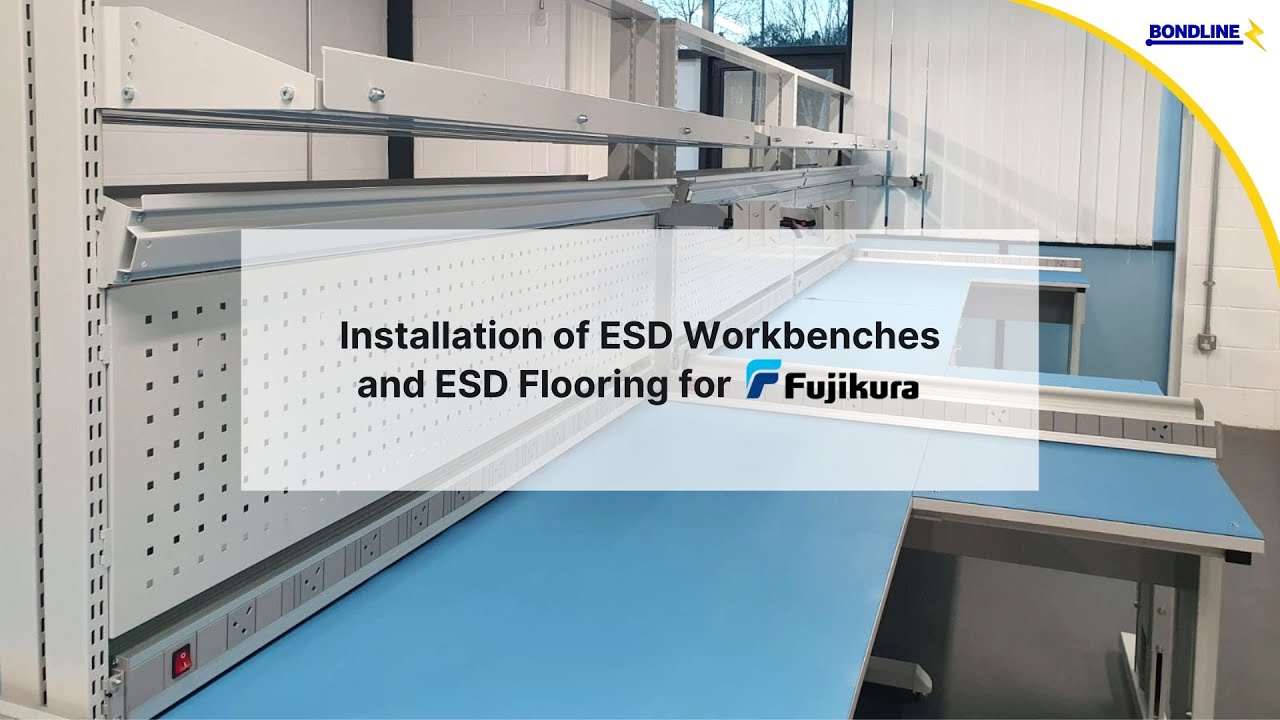 Bondline Installs ESD Workbenches and ESD Interlocking Floor Tiles At Fujikura