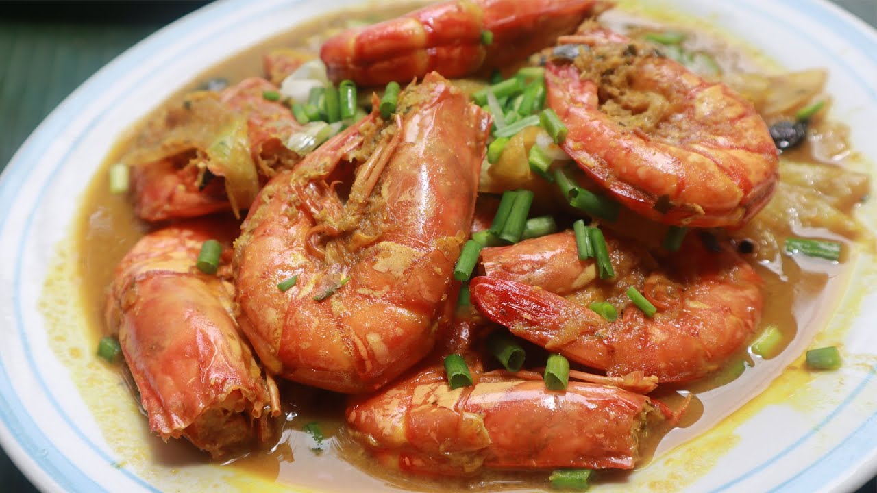 Yummy Cooking Curry Shrimp With Onion | Curry Shrimp So Delicious || Tasty Food