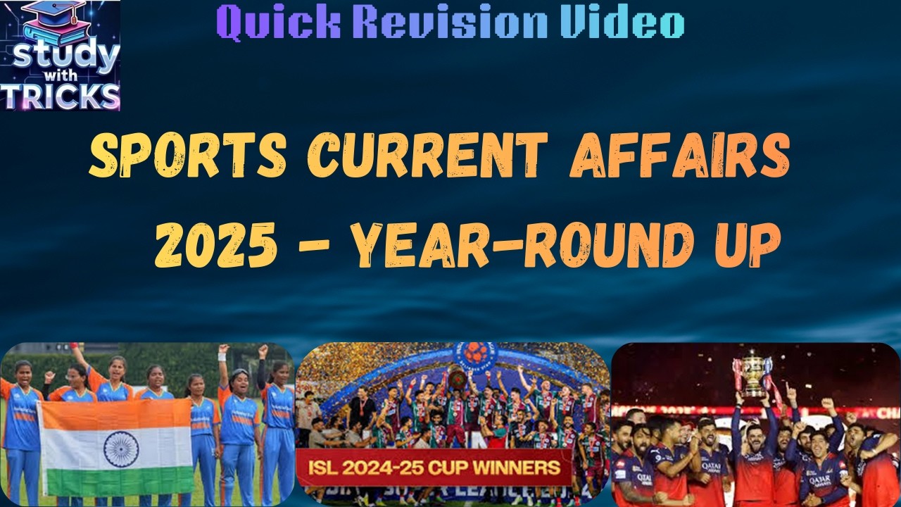 Sports Important Current Affairs 2025 - 2025 Year-Round Up
