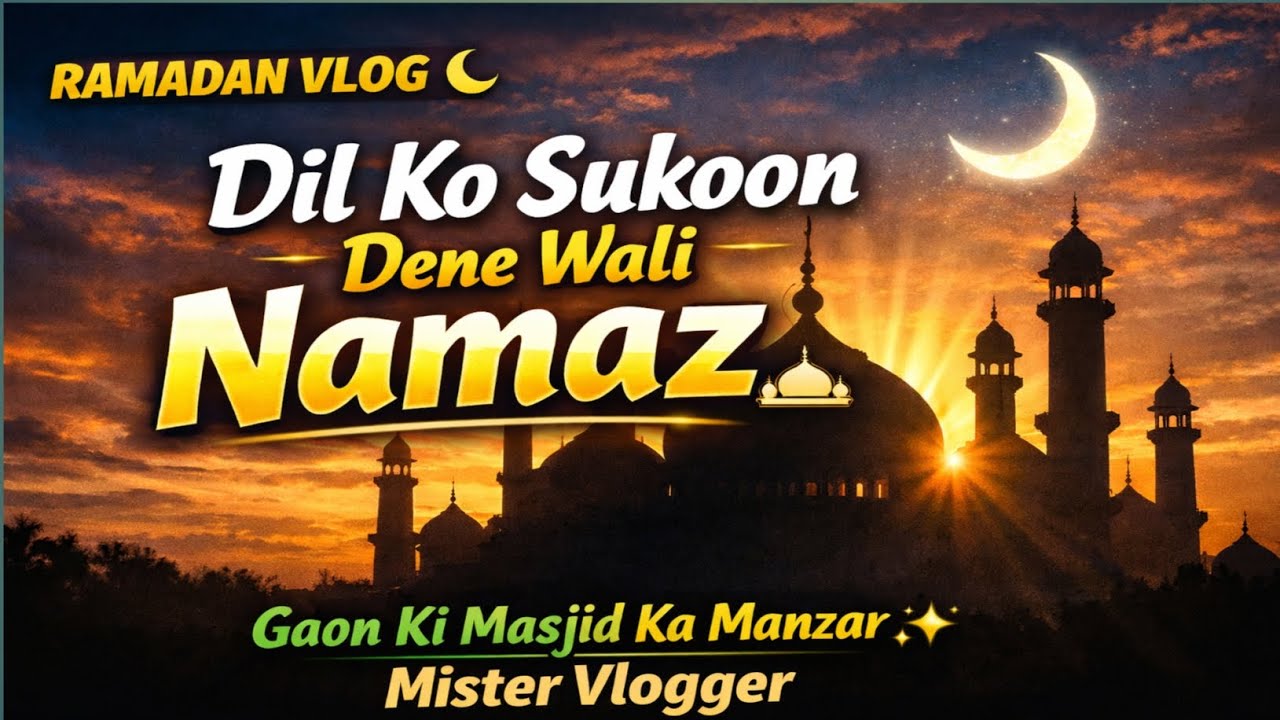 Ramadan Vlog 2026🌙Gaon Ki Masjid Mein Namaz Ka Sukoon 🕌#vlog #masjid #ramadan #tarawih #villagevlog 