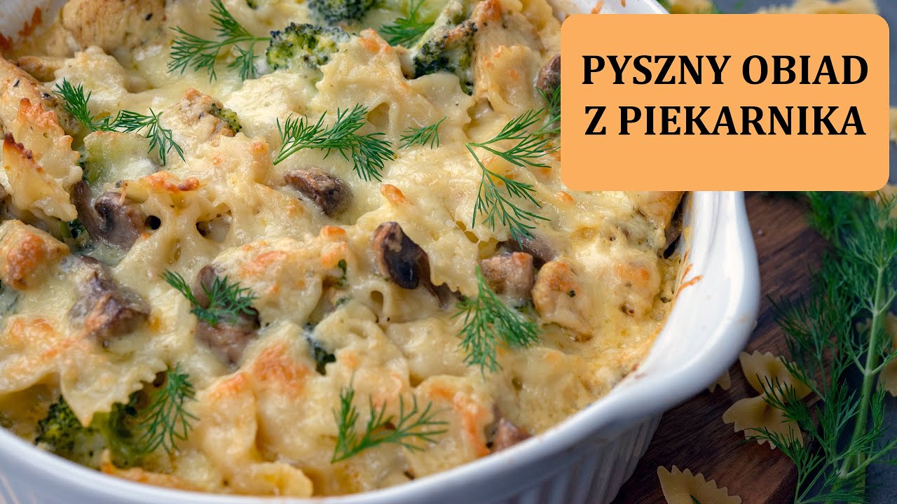 Zapiekanka makaronowa z kurczakiem w sosie serowym