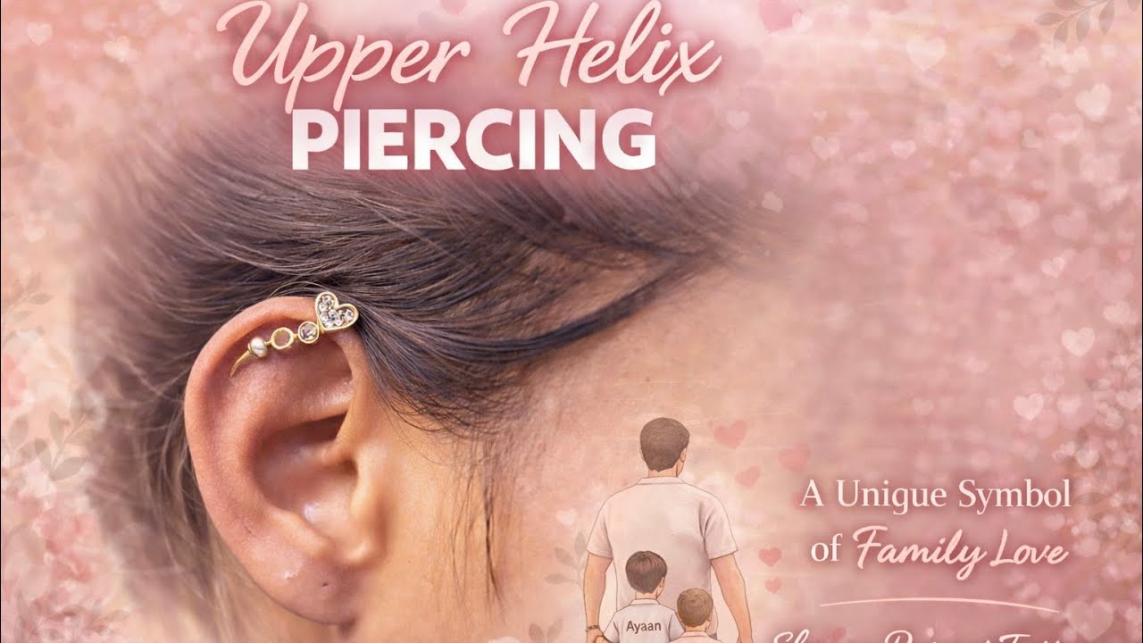 Girls Ka Favourite Upper Helix Piercing 💎 Full Process in Agra