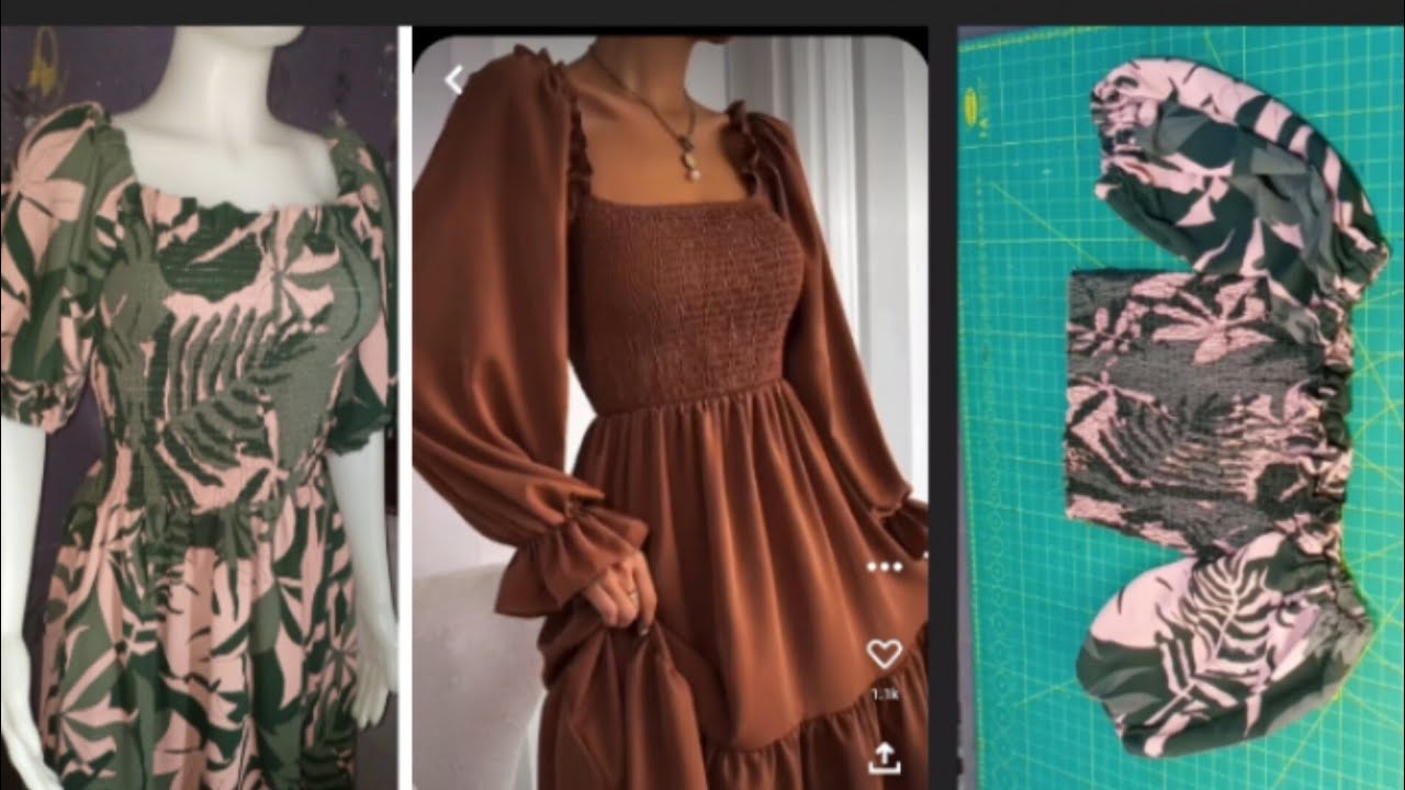 how to cut and sew a smokey thread/ shirred dress.|| beginners friendly|| #dress