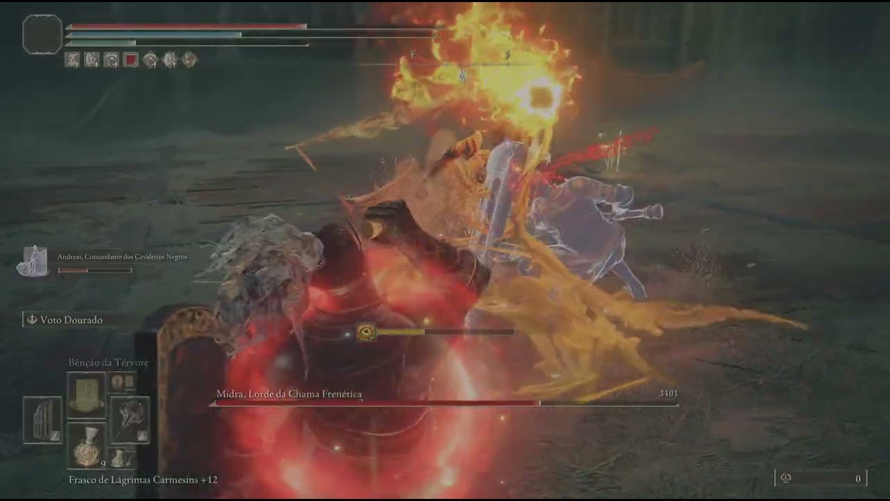 ELDEN RING Cavaleiro Negro vs Midra