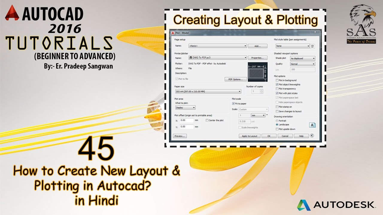 Autocad 2016 – 45. How to Create New Layout & Plotting in Autocad? | Print a Autocad Drawing