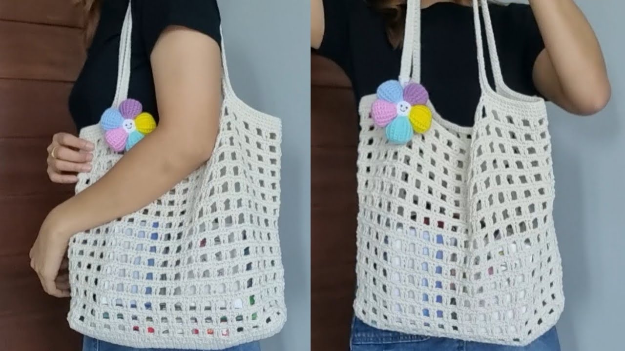Tutorial crochet bag ရိုးရှင်းလွယ်ကူ ချစ်စရာအိတ်ထိုးနည်းလေး (အခြေခံသမားတွေလိုက်ထိုးလို့ရ)