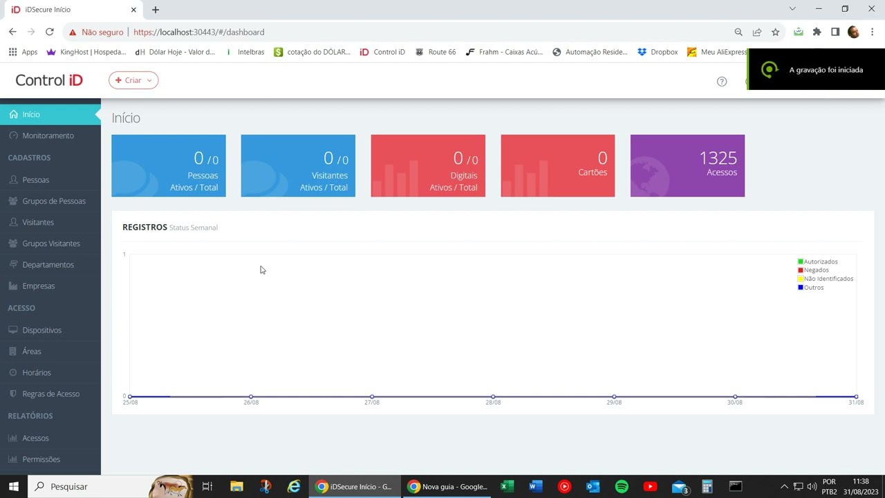 Como criar horário, departamento e regra de Acesso no software iD Secure, vídeo 1/3