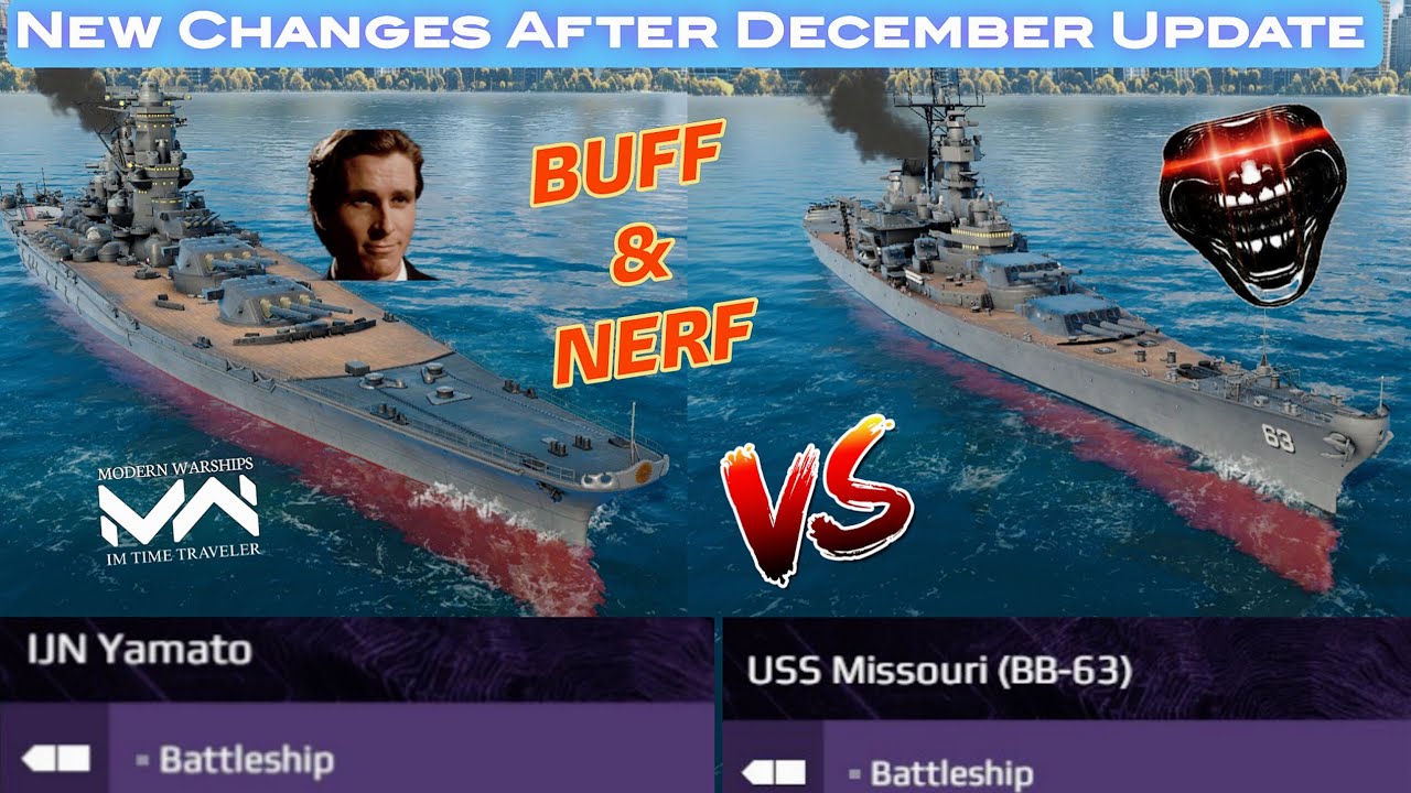Yamato vs Missouri New Update Buff + Nerf 😱 | Modern Warships