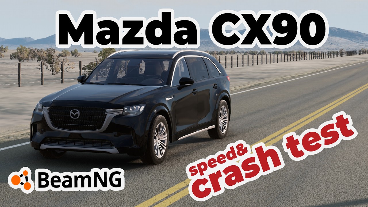 BeamNG Mazda CX90 Mod Crash Test