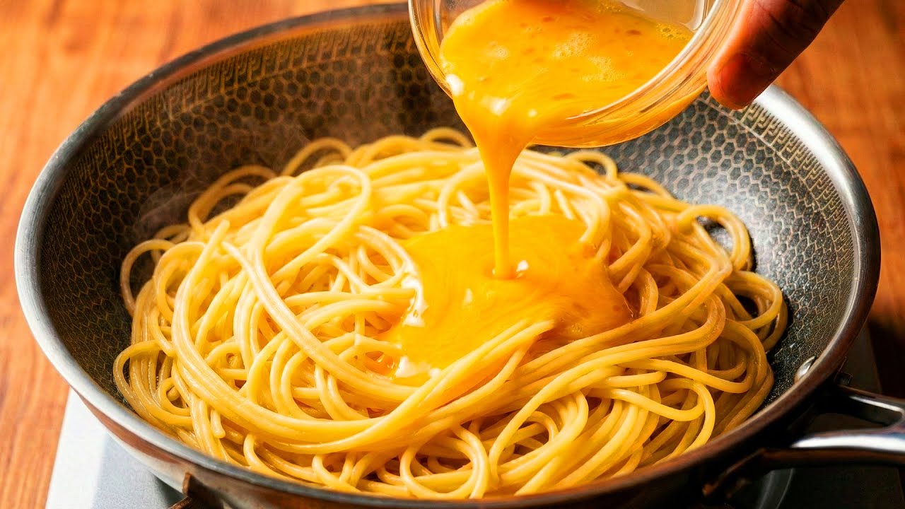 Warum habe ich das nicht früher gewusst? 🤔 Gießen Sie Eier über die Pasta! 🍝🍳