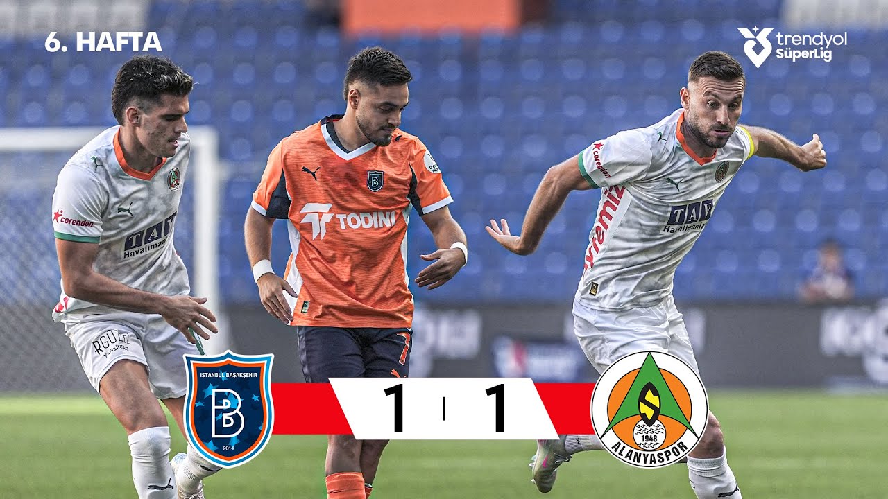 Başakşehir (1-1) Alanyaspor - Highlights/&Ouml;zet | Trendyol S&uuml;per Lig - 2025/26