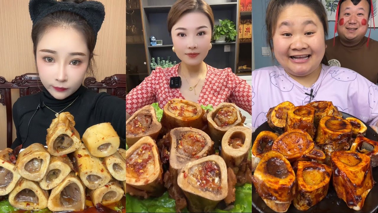 asmr mukbang bone marrow- thánh ăn tủy xương siêu cay - 牛骨髓, 牛肉の骨髄, 쇠고기 골수, गोजातीय अस्थि मज्जा #7