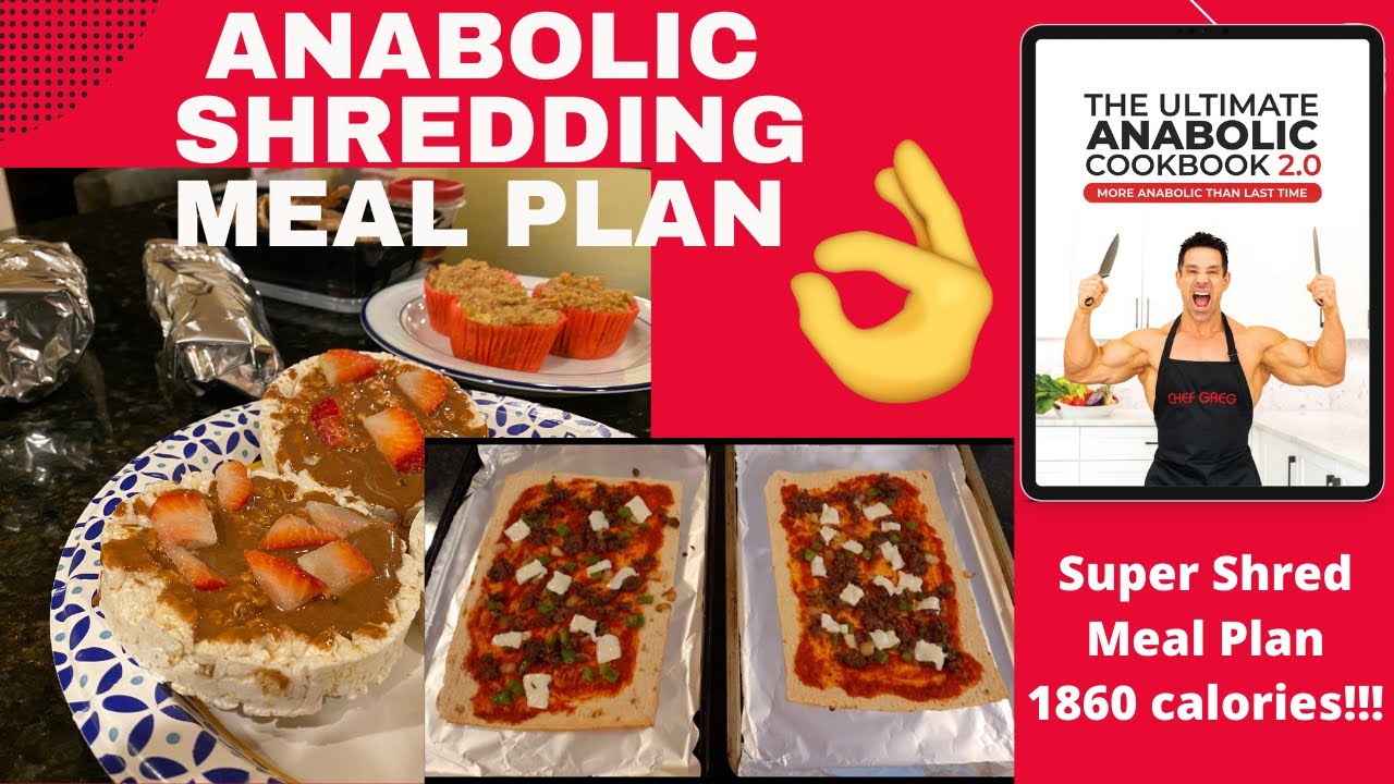Greg Doucette's ANABOLIC Cookbook | SUPER SHRED MEAL PLAN | 1860 Calorie Diet Broken Down by Recipe