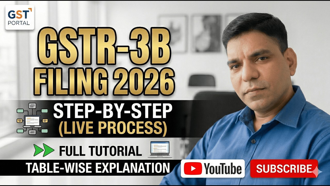 GSTR-3B Filing Full Detail Tutorial: Table-wise Explanation (Live Process)