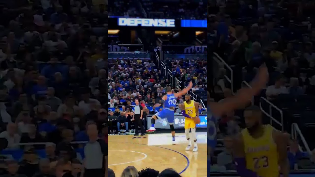 LeBron James pump fakes and gets 3 Pointer vs Aaron Gordon, Vucevic Recovers the Basketball 🌟