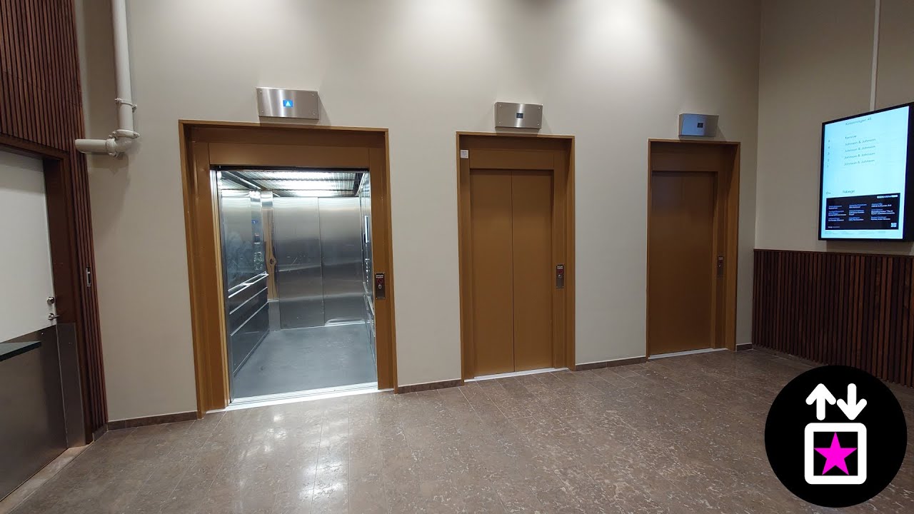 Solna, SWE: Already Modernised by Elevate - 3x MacPuarsa MRL-Traction Elevators at Kolonnvägen 45