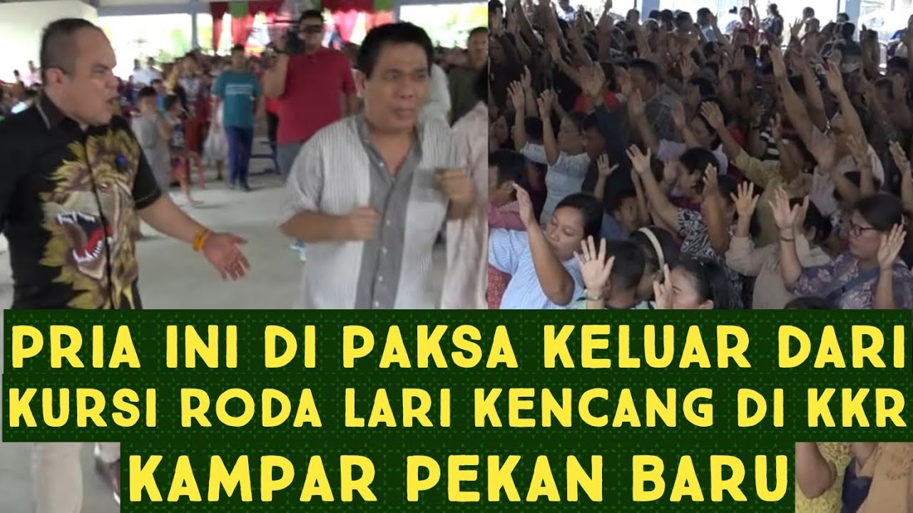 PRIA INI DI PAKSA KELUAR DARI KURSI RODA LARI KENCANG DI KKR PDT RISULI LUBIS KAMPAR PEKAN BARU