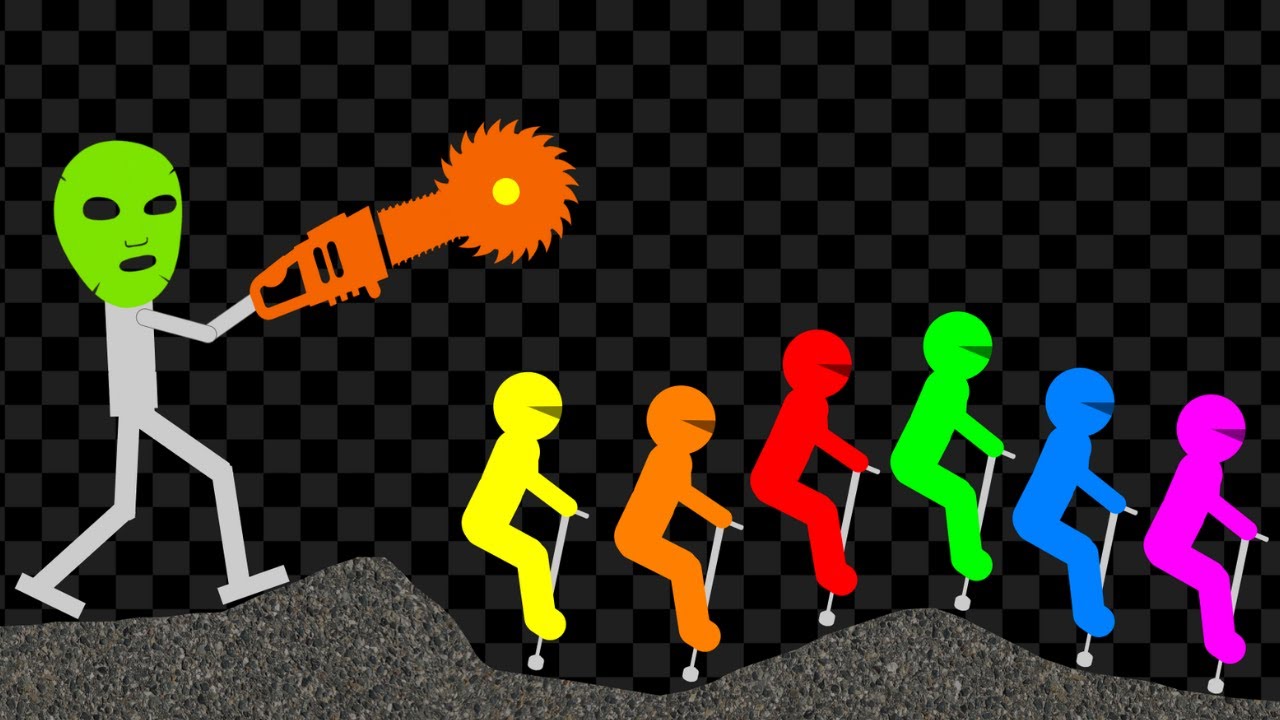 Survival Stickman Pogostick Race - Escape From The Mask