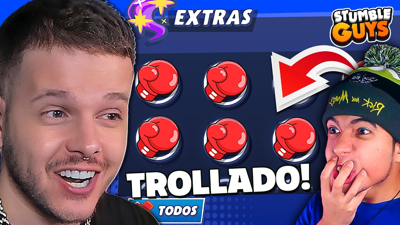🥊 TROLLEI o meu amigo com o NOVO SOCO bugado do STUMBLE GUYS! ‹ KHORTEX ›