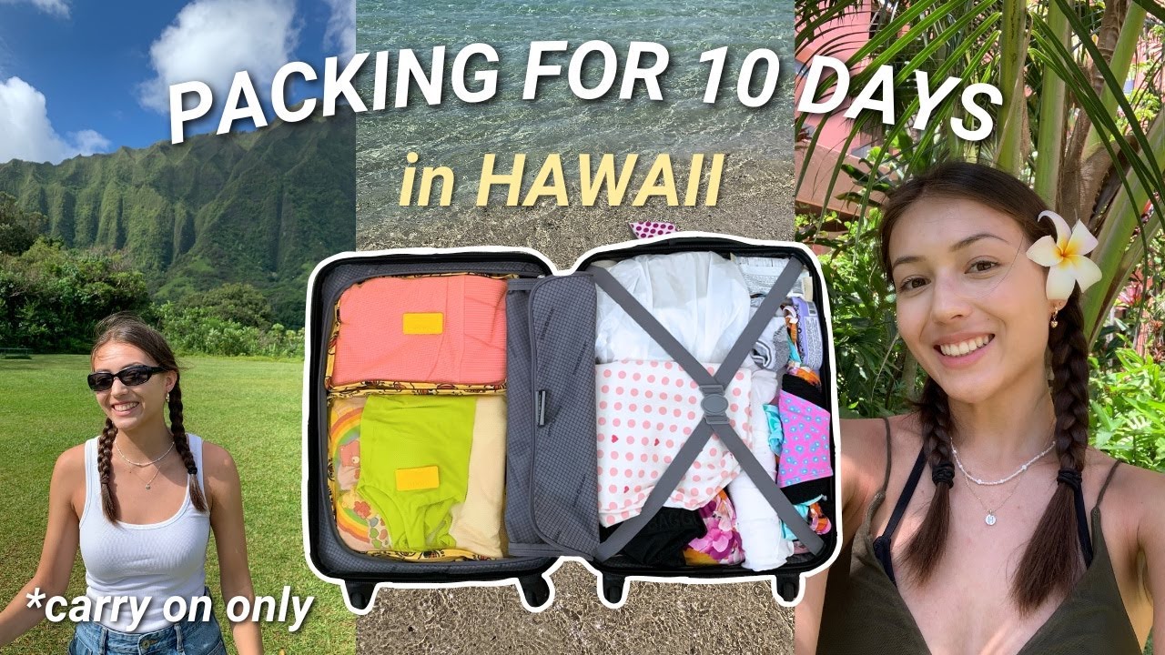 how I pack for 10 days in Hawaii *CARRY-ON ONLY 🌺