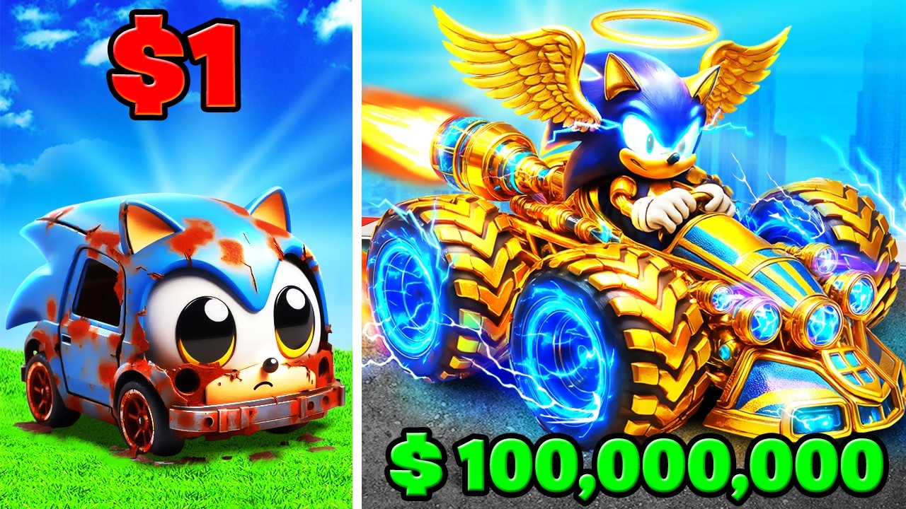 $1 to $100M GOD SONIC CAR In GTA 5!
