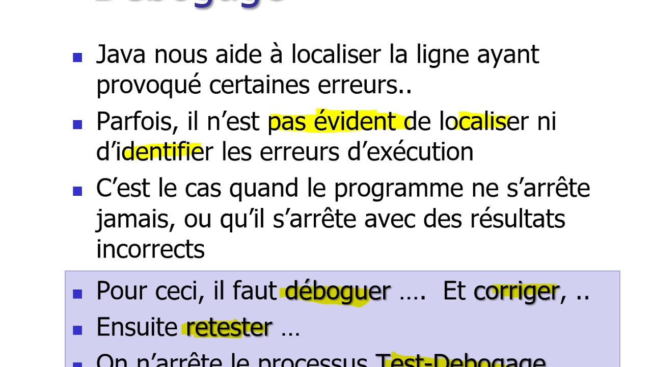 Tests et débogage en programmation