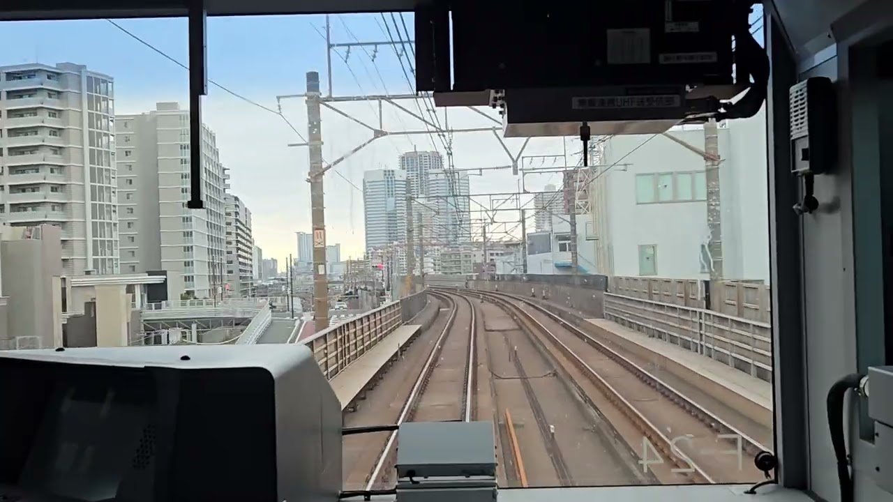 横須賀線前面展望　横浜→武蔵小杉(2025年12月27日)