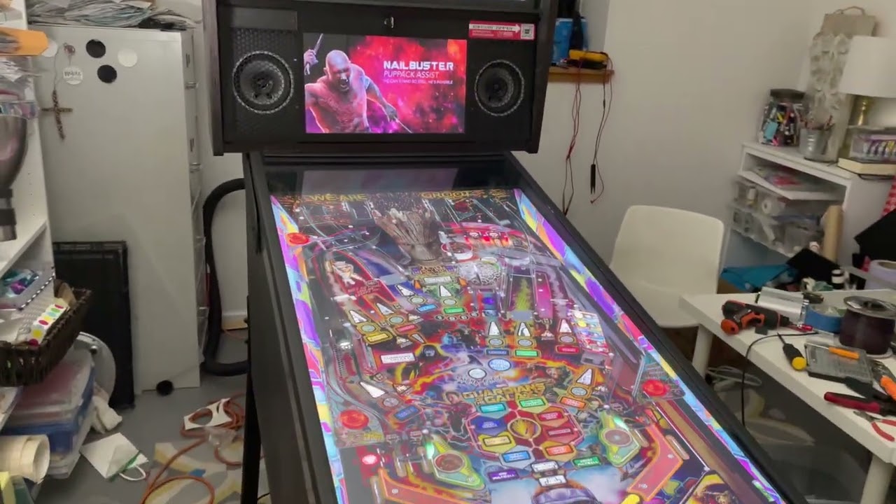 GOTG Tribute on Stern replica Pincab @ 4K on Asus 43&rdquo; 144hz Playfield - Virtual Realism