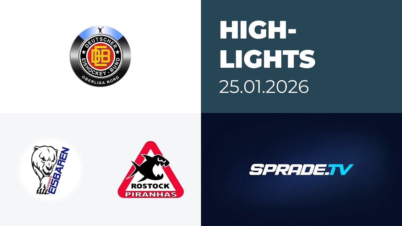 25.01.2026 - Highlights - Hammer Eisbären vs. Rostock Piranhas