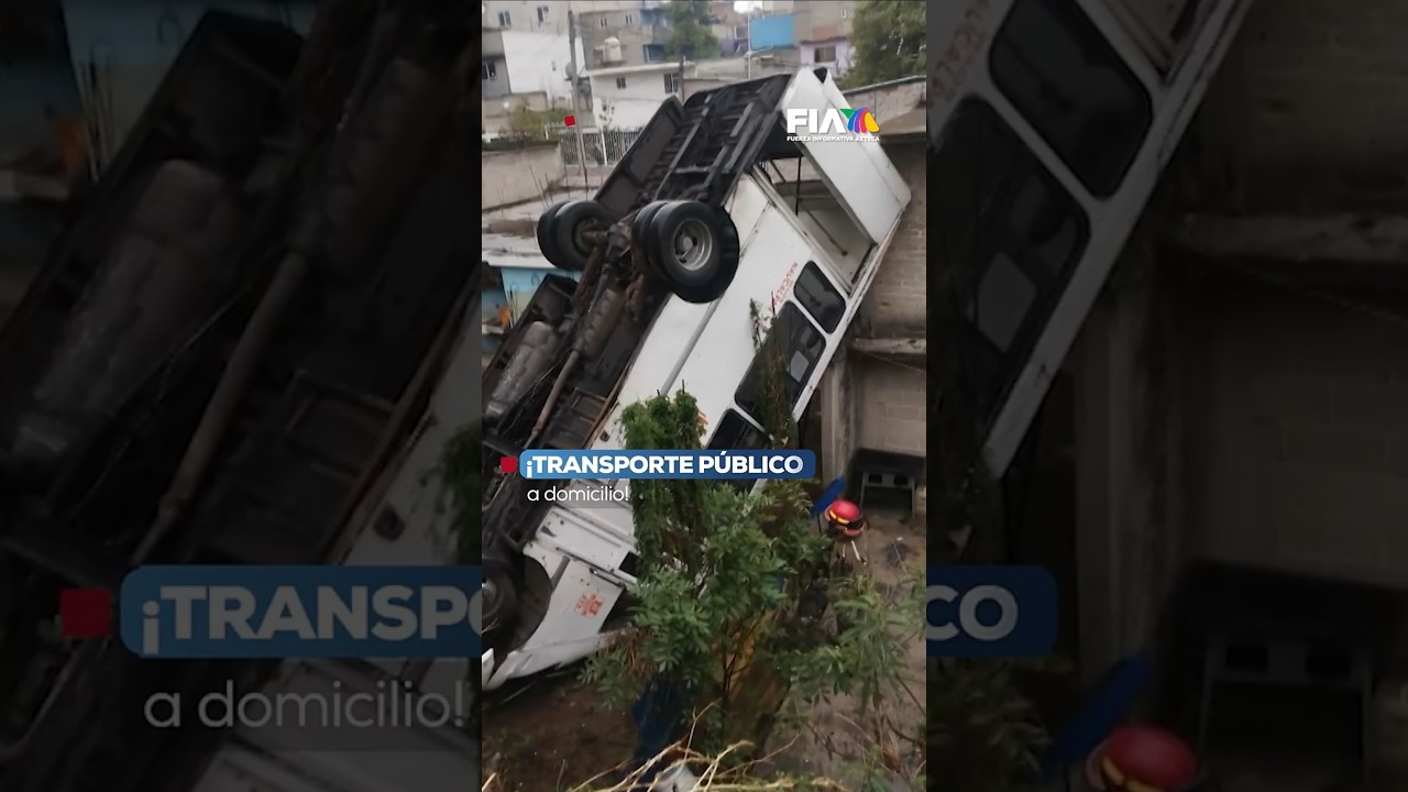 &iexcl;Terror en Atizap&aacute;n! Microb&uacute;s sin frenos se estrella contra una vivienda