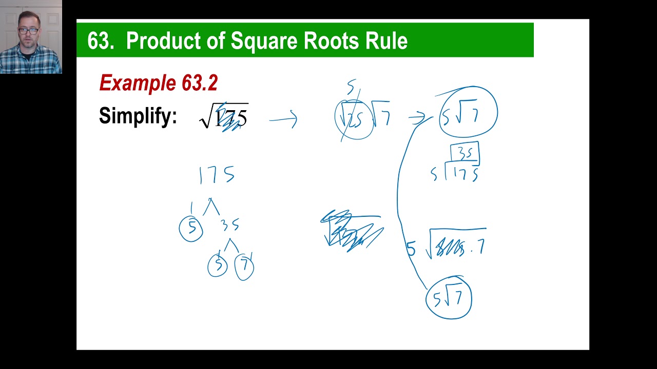 Saxon Math - Algebra 1: 3rd Edition (Lesson 63 - Product of Square Roots Rule, Repeating Decimals)