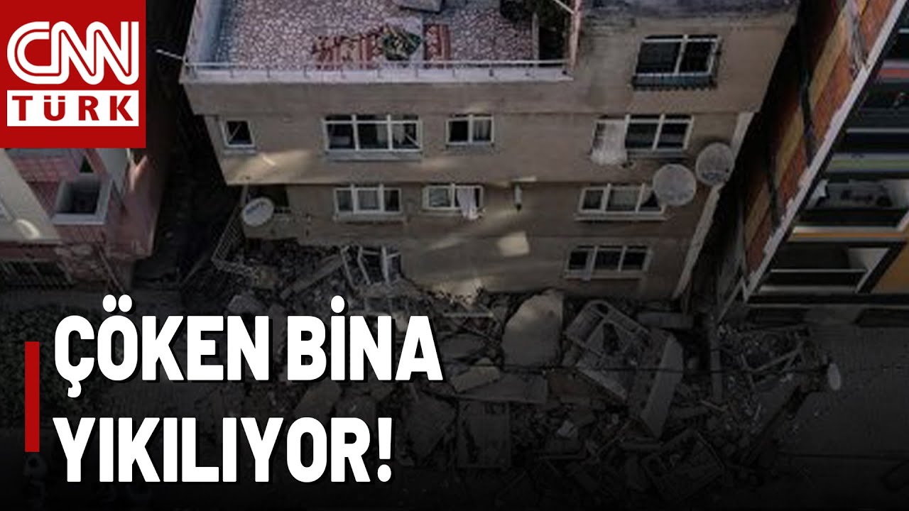 Bahçelievler'de Çöken Bina Kontrollü Yıkılıyor! Paslı Demirler, Patlayan Kolonlar...
