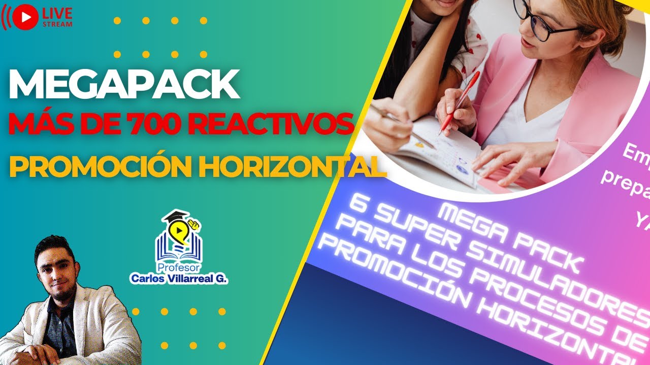 MEGAPACK más de 700 reactivos para promoción Horizontal 24-25 👩‍🏫🧑‍🏫