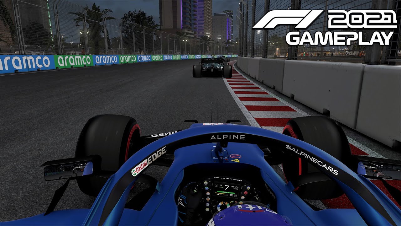 F1 2021 gameplay - Fernando Alonso at Jeddah (Saudi Arabian GP 2021)