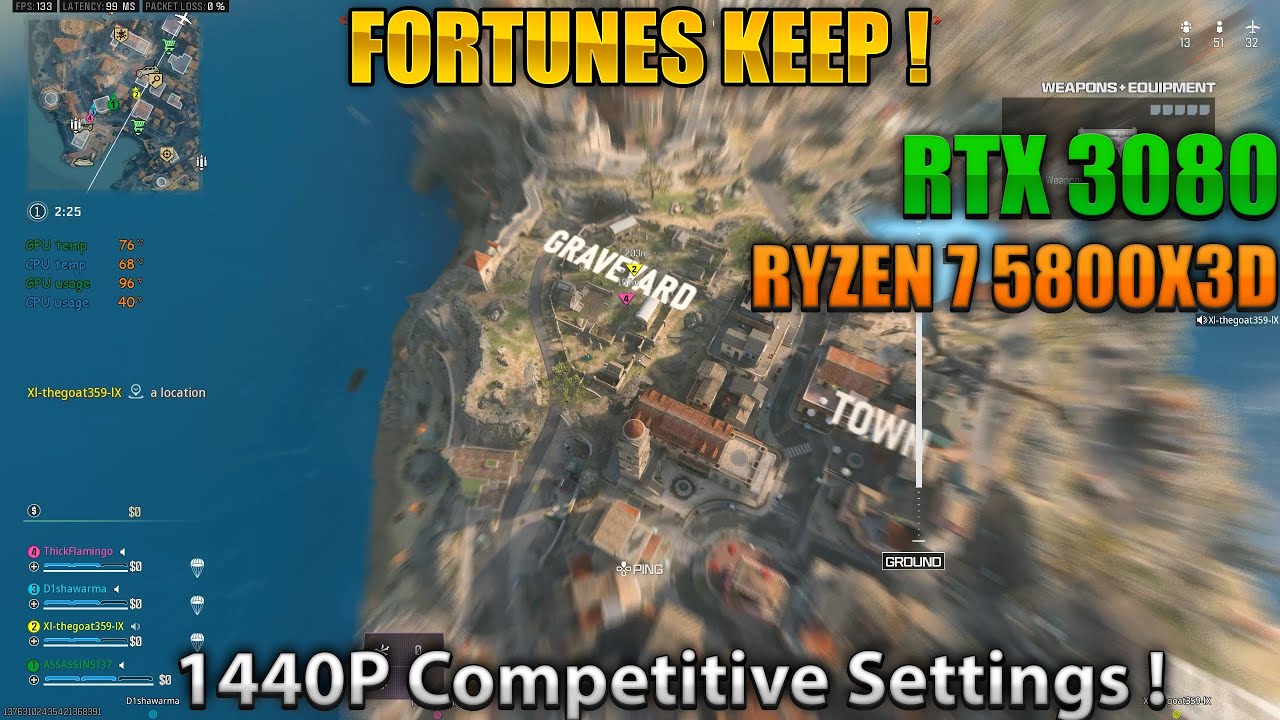 WARZONE 3 Season 2 Fortune's Keep- | RTX 3080 10GB | Ryzen 7 5800X3D | - 1440p Competitive Settings