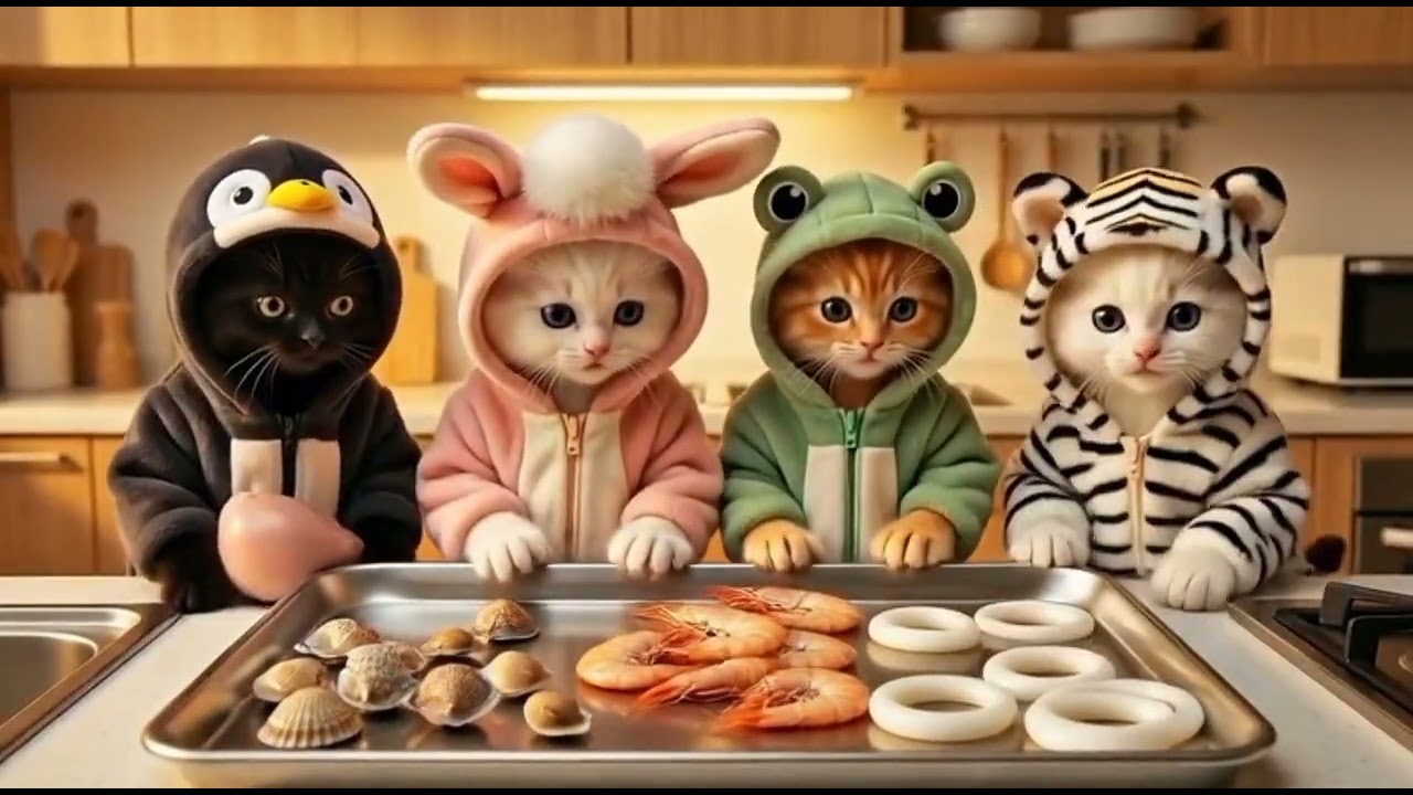 ​⚽ K리그 챔피언들의 피자 파티! 🍕 아기 고양이와 강아지의 귀여운 요리 도전!
