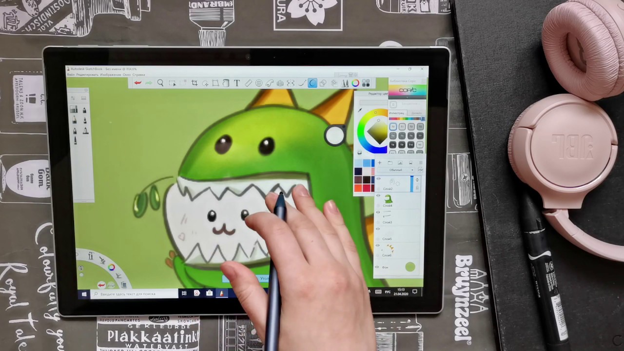 Drawing on Microsoft Surface pro / Autodesk SketchBook