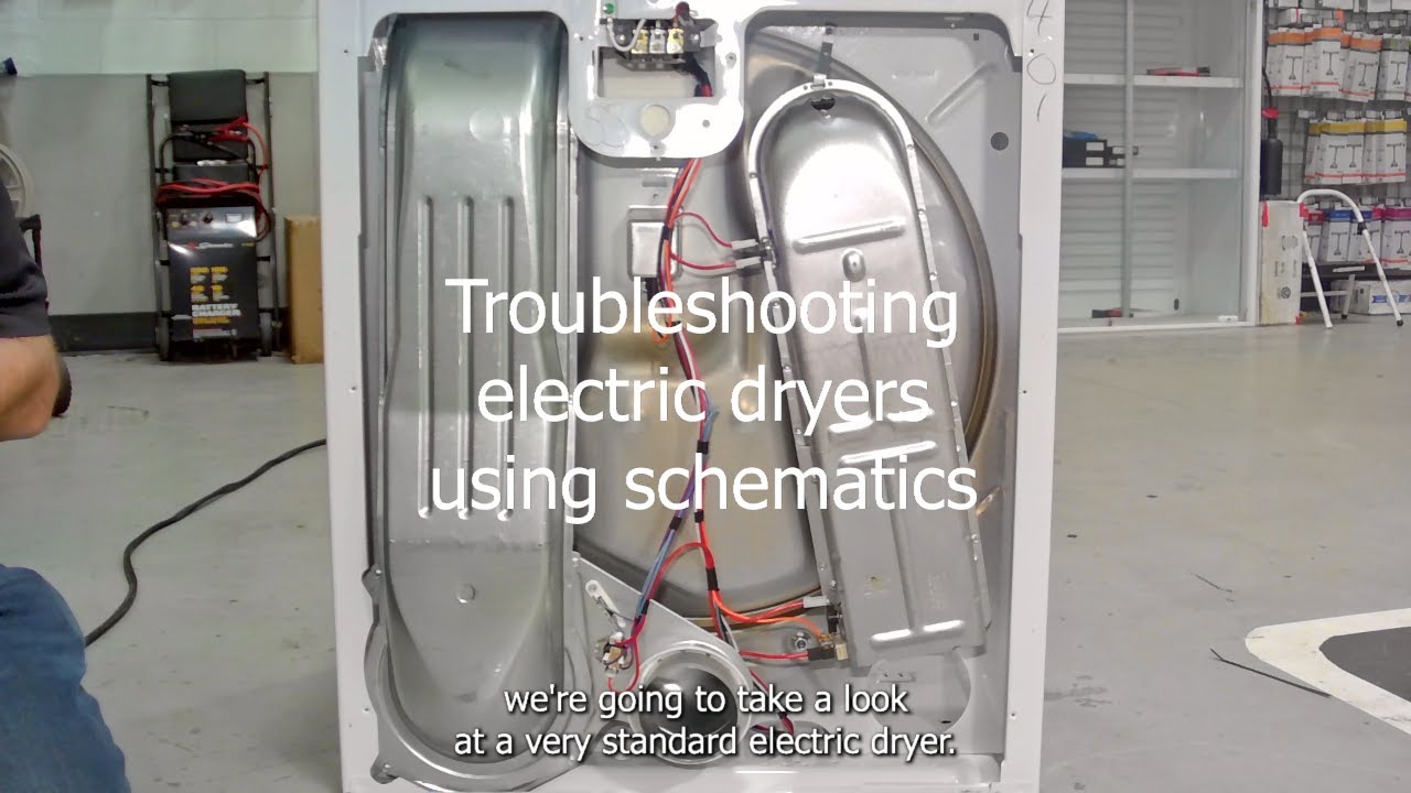 Troubleshooting electric dryers using schematics