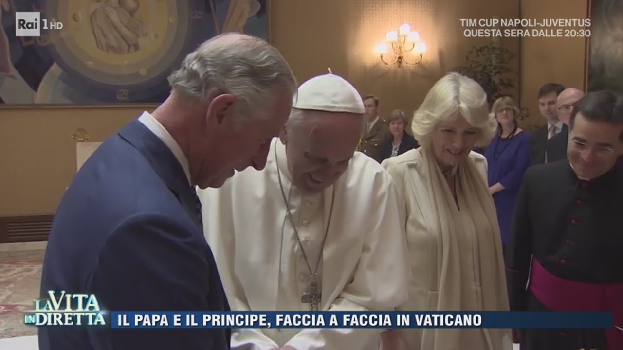 Carlo e Camilla a Roma, l'incontro con Papa Francesco - La Vita in Diretta 05/04/2017