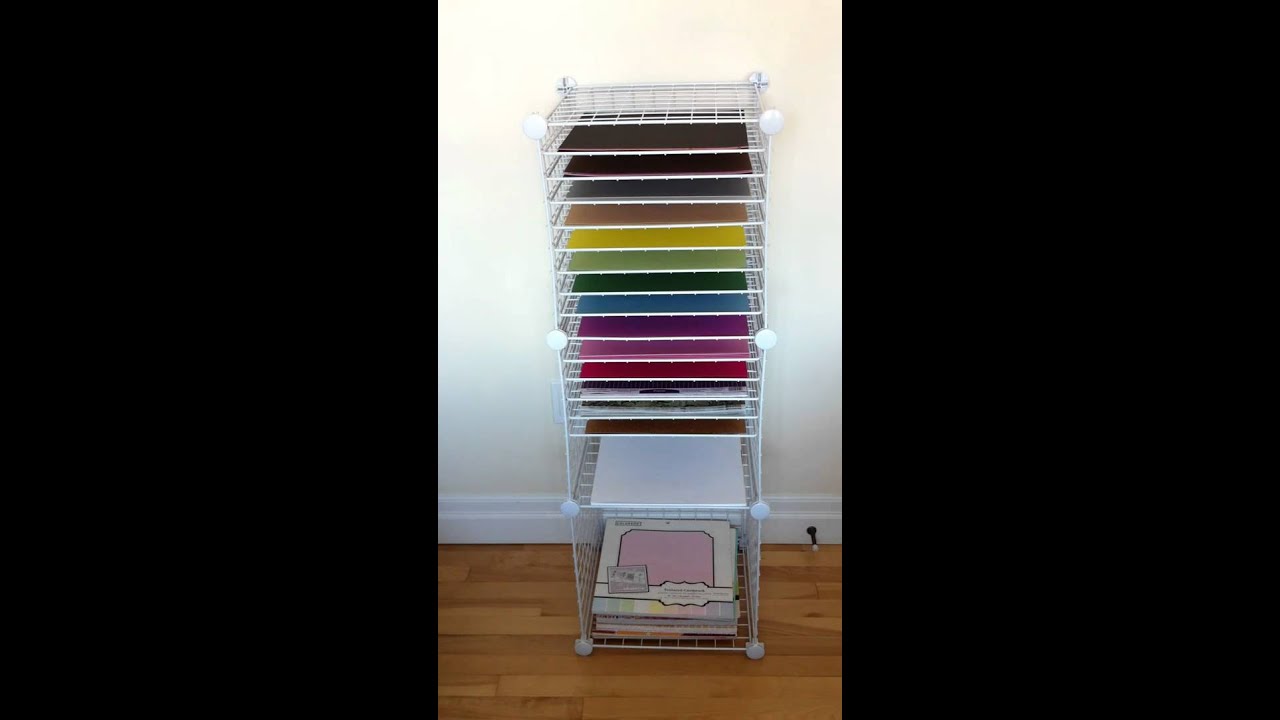 Homemade 12x12 Paper Storage Shelving