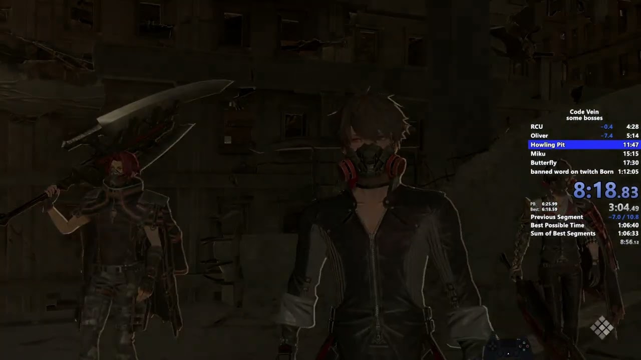 [WR] CODE VEIN All Bosses in 1:09:36