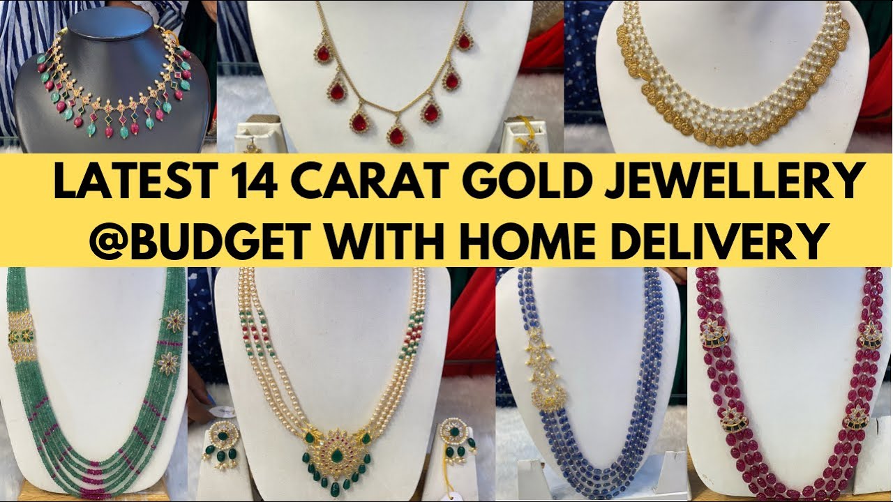 14 Carat Gold Jewellery Designs WithPrice & Address in Hyderabad | Light Weight Gold Jewellery |