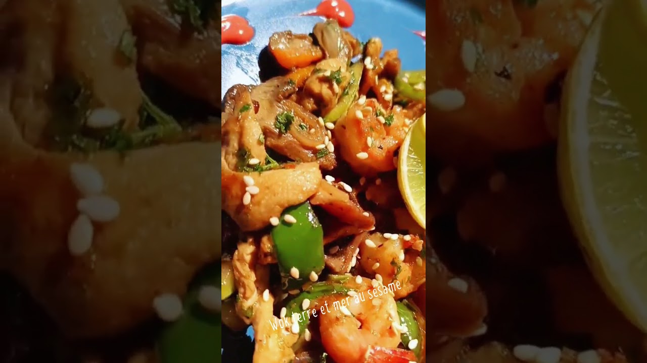 🍽 Plat : Wok terre et mer au s&eacute;same | Quantum Isoraka  #restaurant #madagascar #chef #cuisine #food