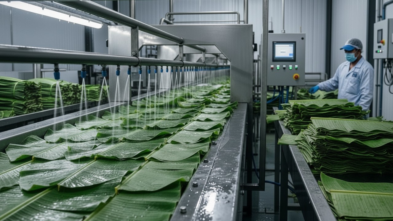 Banana Leaf Factory Tour: From Raw Leaves to Export-Ready Packs (Full Process)