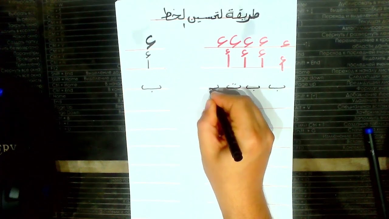 كتاية الحروف وتحسين الخط ونصايح مهمه جدا