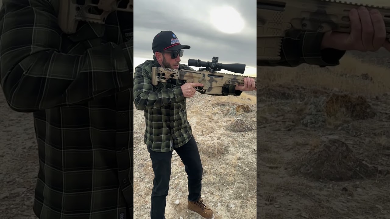 Recoil test: 338 lapua suppressed vs 50 cal (BMG) unsuppressed in Utah. #silencerco