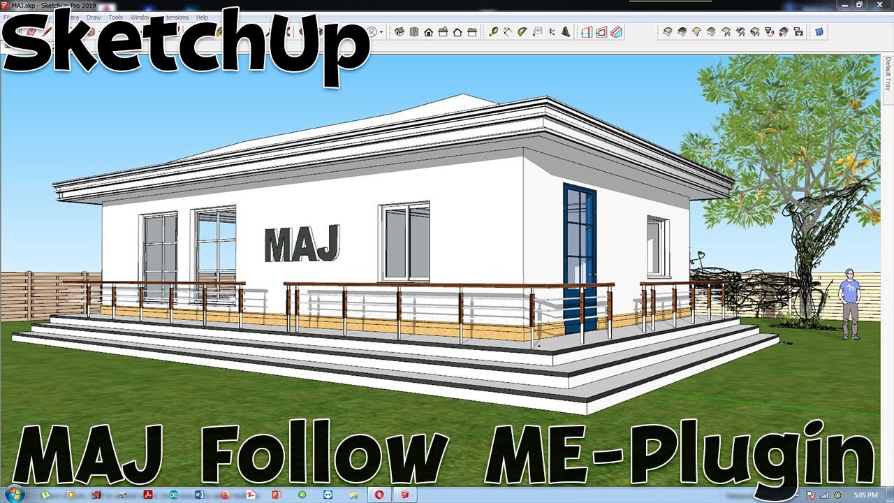 How to Use MAJ Follow Me Plugin Tool in SketchUp