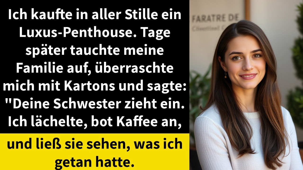 Ich kaufte in aller Stille ein Luxus-Penthouse. Einige Tage später tauchte meine Familie auf,