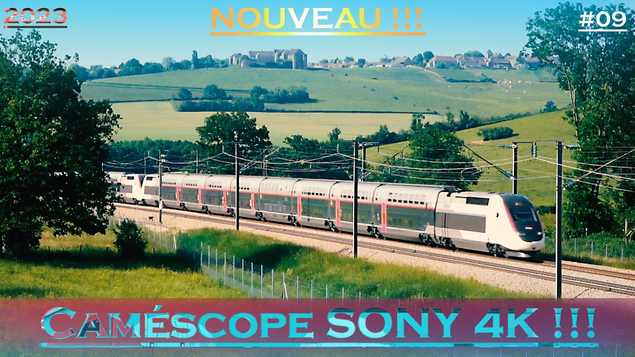 TGV et NOUVEAUX PLANS au PONT VIGNES vu depuis mon NOUVEAU caméscope!!! | High Speed Train: #09