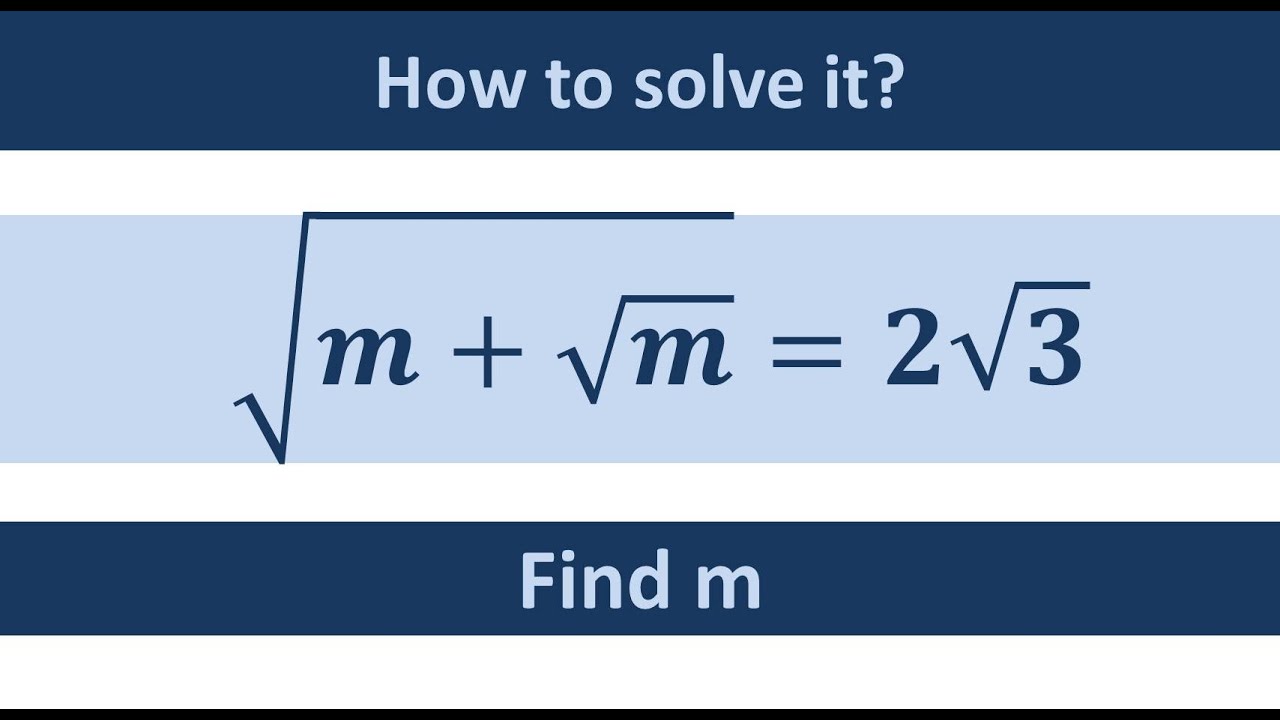 Harvard University Entrance Test Tricks |  Find m